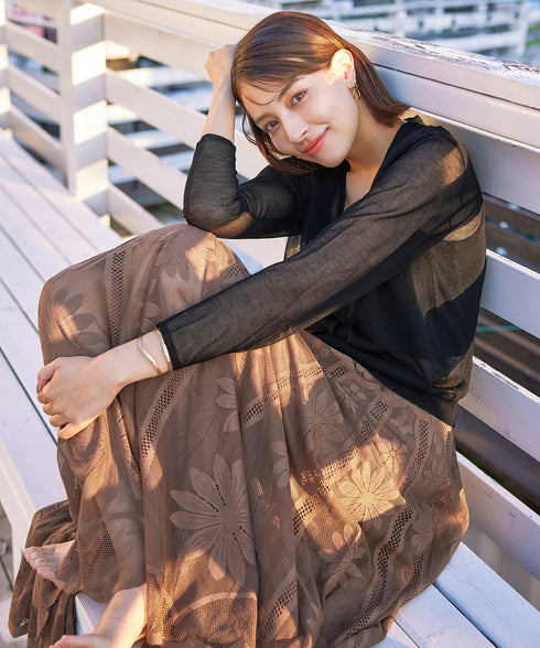 【新色追加】シアーショートカーディガン