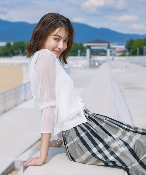 【新色追加】シアーショートカーディガン