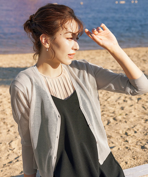 【新色追加】シアーショートカーディガン