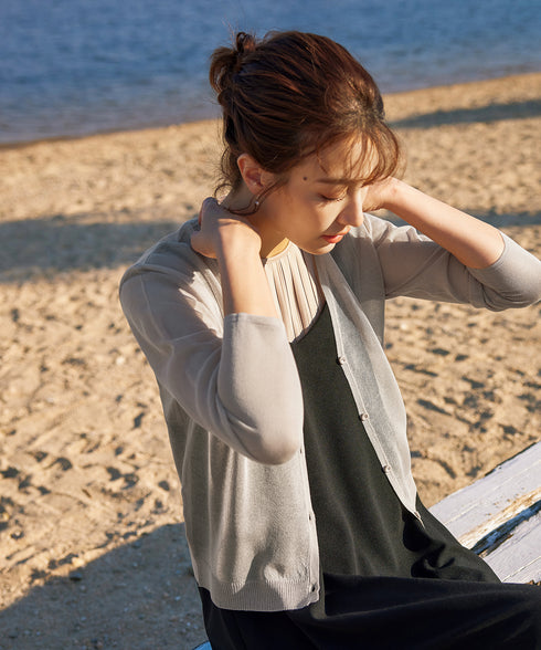 【新色追加】シアーショートカーディガン