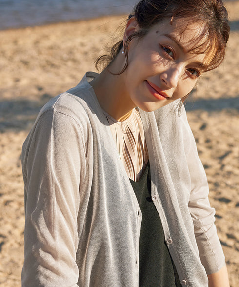 【新色追加】シアーショートカーディガン