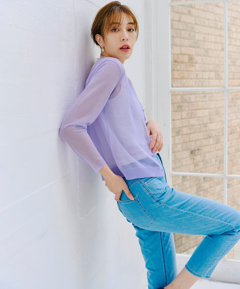 【新色追加】シアーショートカーディガン