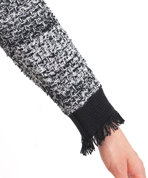 【アウトレット】ツイードニットカーディガン