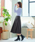 【新色追加】 ウール調タックスカート