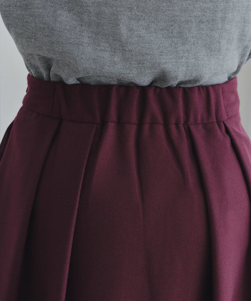 【新色追加】 ウール調タックスカート