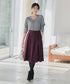 【新色追加】 ウール調タックスカート