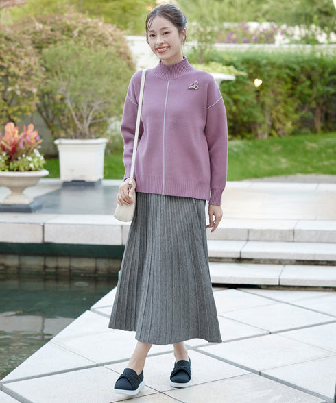 ラメニットスカート