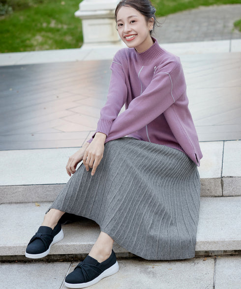 ラメニットスカート