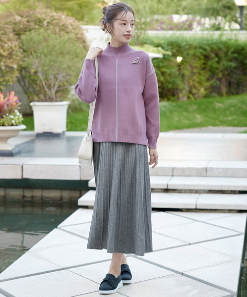 ラメニットスカート