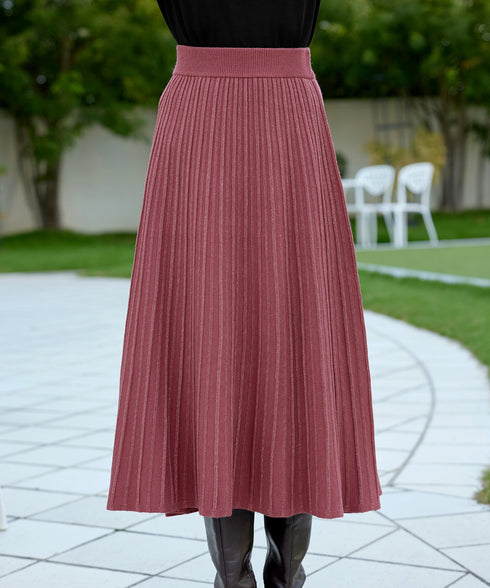 ラメニットスカート