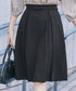 【アウトレット】ダブルストレッチ│ベルト付きタックスカート