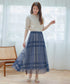 チュールレースチェックスカート