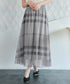 チュールレースチェックスカート