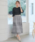 チュールレースチェックスカート