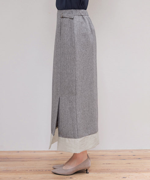 メランジヘリンボーンツイードスカート