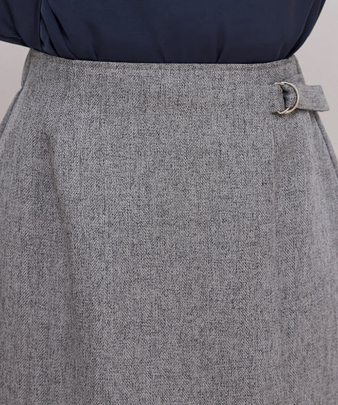 メランジヘリンボーンツイードスカート