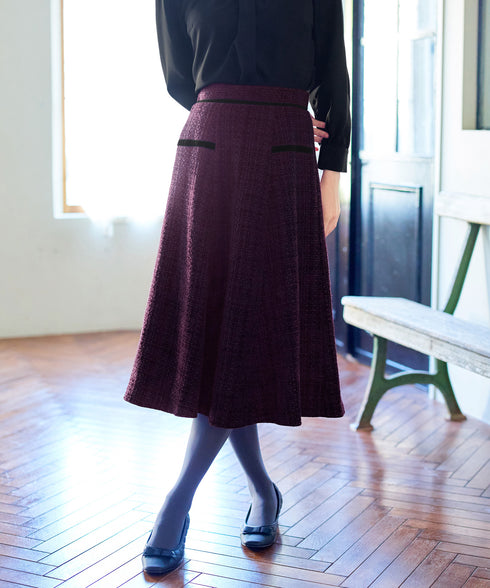 ベロアラインツイードスカート