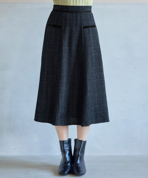 ベロアラインツイードスカート