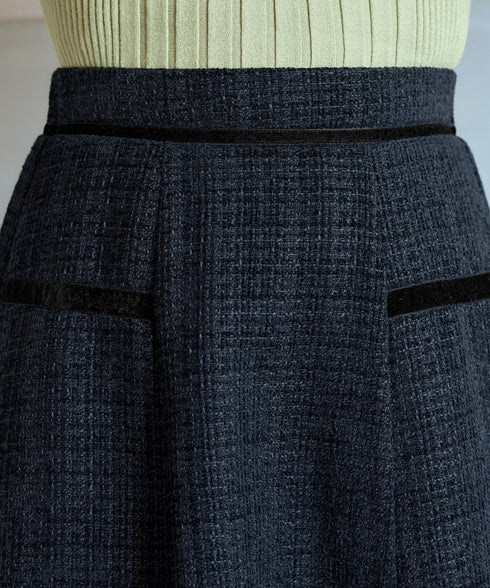 ベロアラインツイードスカート