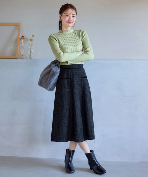 ベロアラインツイードスカート