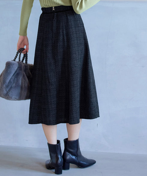 ベロアラインツイードスカート