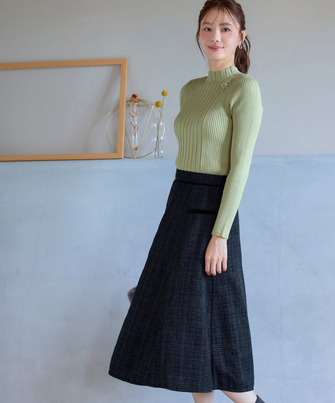 ベロアラインツイードスカート