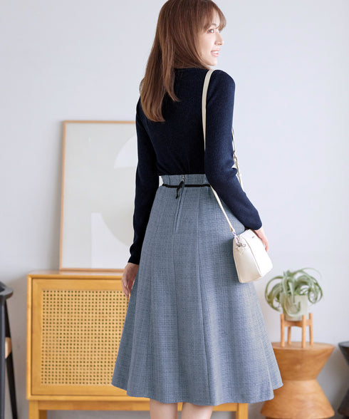 ベロアラインツイードスカート