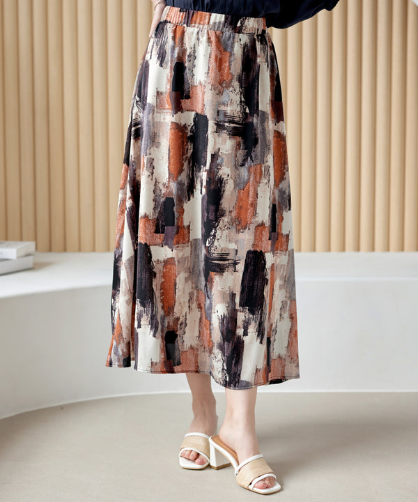 ペイント柄スカート