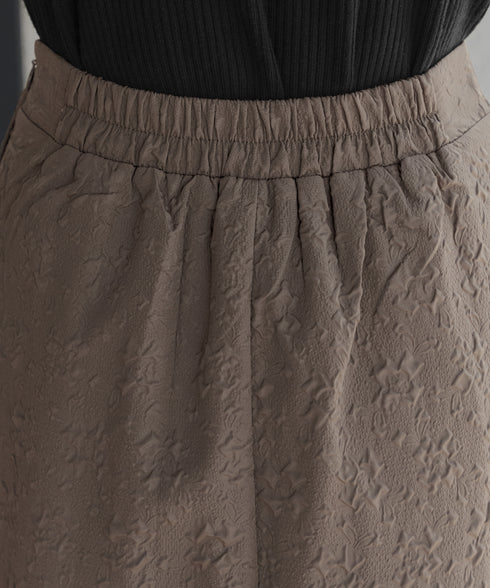 ふくれジャガードタックフレアスカート