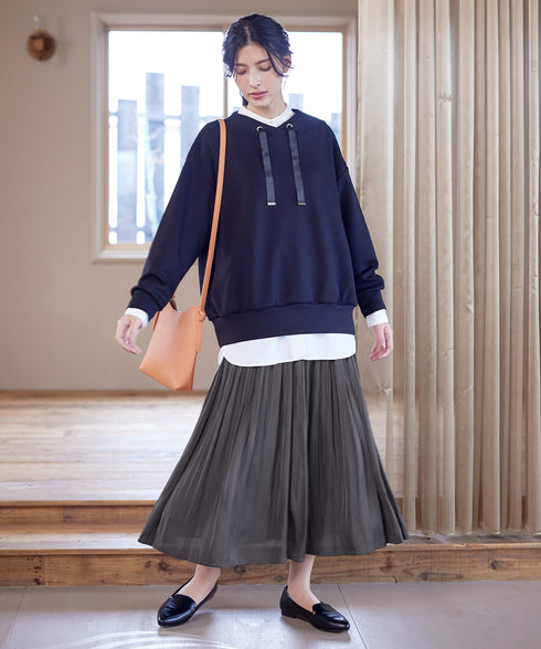 【安田美沙子さん着用】ヴィンテージサテンプリーツスカート