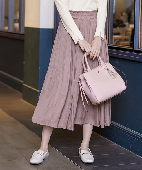 【安田美沙子さん着用】ヴィンテージサテンプリーツスカート