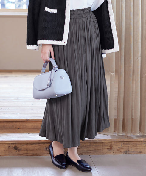 【安田美沙子さん着用】ヴィンテージサテンプリーツスカート