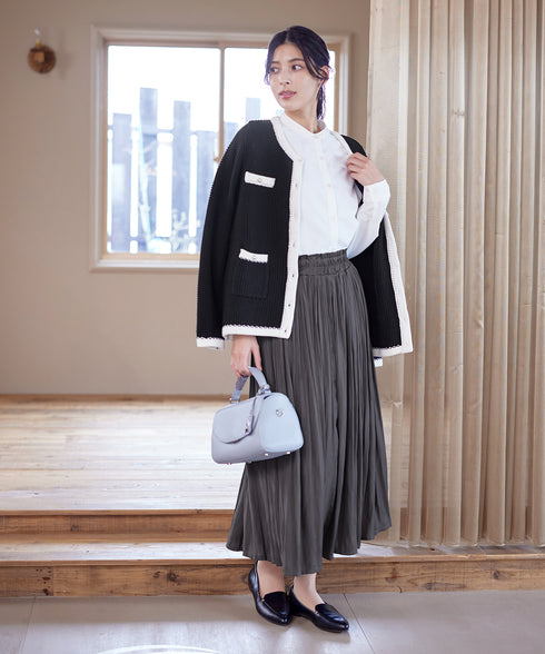 【安田美沙子さん着用】ヴィンテージサテンプリーツスカート