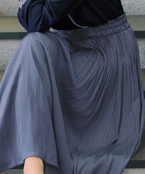 【安田美沙子さん着用】ヴィンテージサテンプリーツスカート