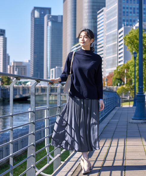 【安田美沙子さん着用】ヴィンテージサテンプリーツスカート