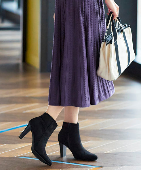 アラン柄ニットフレアスカート