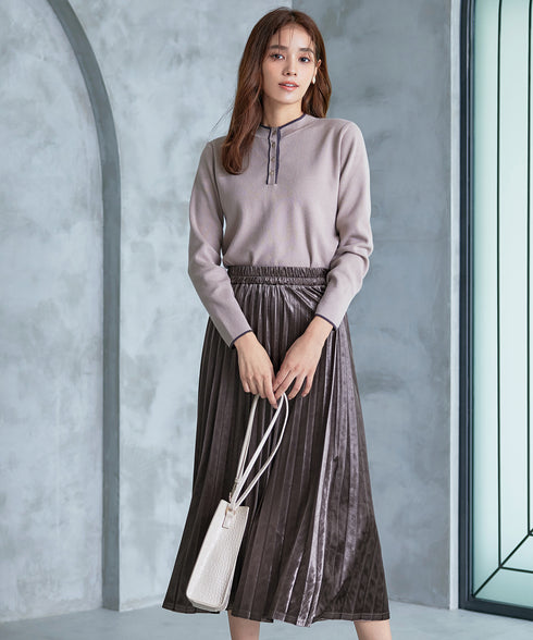 【安田美沙子さん着用】ベロアプリーツスカート