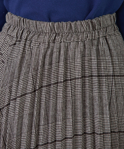 【安田美沙子さん着用】チェックプリーツスカート