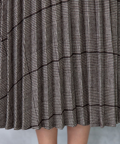 【安田美沙子さん着用】チェックプリーツスカート