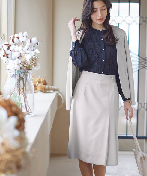 【ダブルクロス】 アシンメトリープリーツスカート