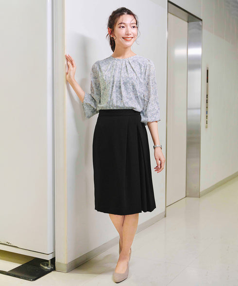 【ダブルクロス】 アシンメトリータックスカート