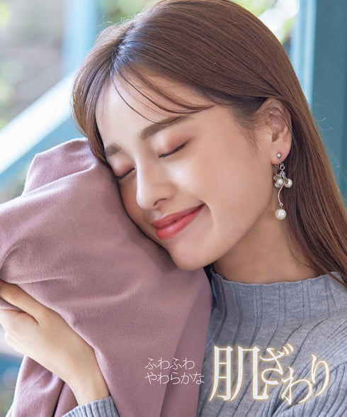 【アウトレット】 【スマート裏起毛】 アシメタックチュニックブラウス