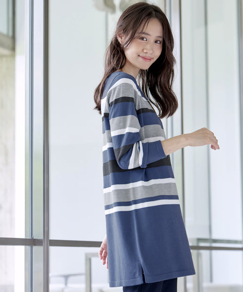マルチボーダーニットチュニック