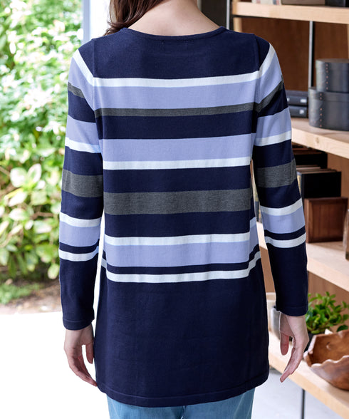 マルチボーダーニットチュニック