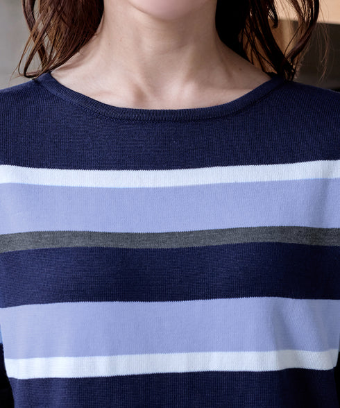 マルチボーダーニットチュニック