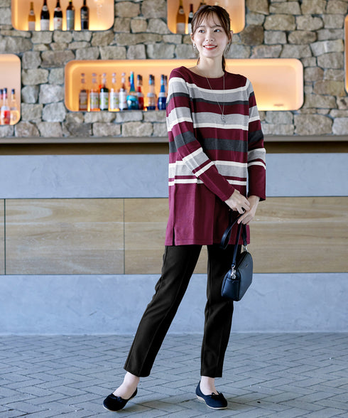 マルチボーダーニットチュニック