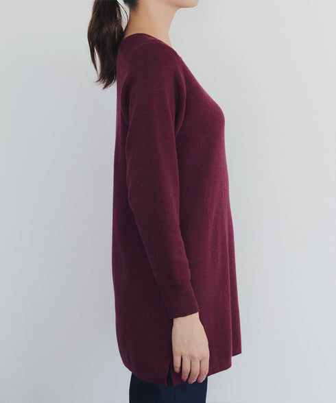 キーネックラメニットチュニック