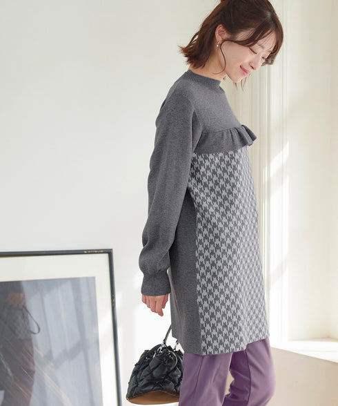 ジャカードフリルチュニック