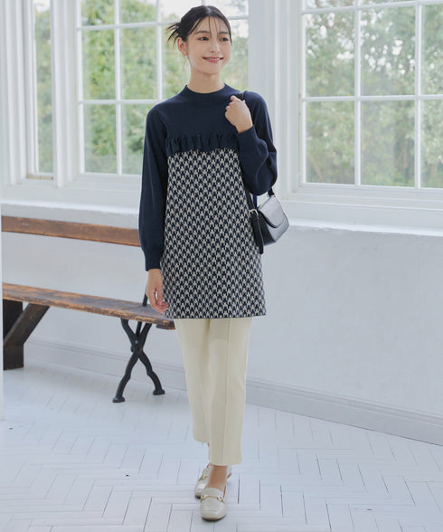 ジャカードフリルチュニック