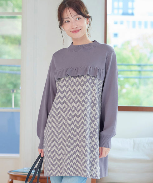 ジャカードフリルチュニック